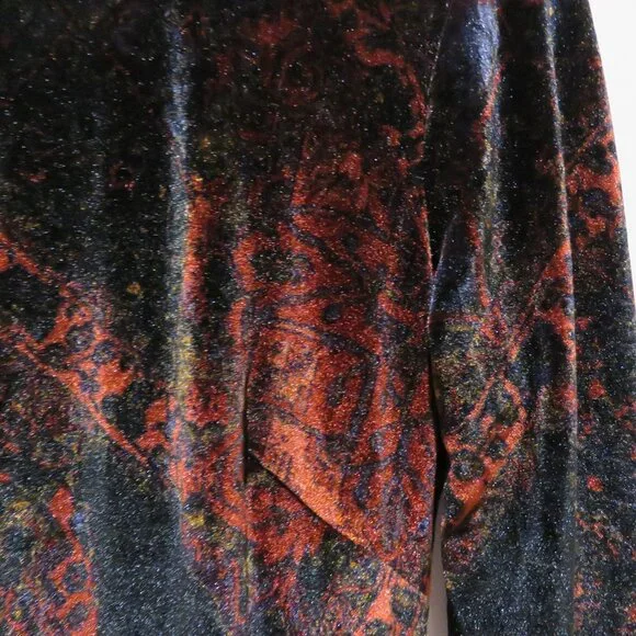 FREE PEOPLE Onyx Red Velvet Cut Out Romper Goth Whimsigoth Morticia Friends Sz 4 - Picture 6 of 13